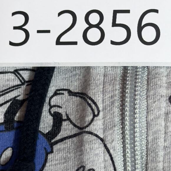 Disney Mickey Mouse Youth Hoodie Gray Zip All Over Print Sweatshirt Medium - Picture 9 of 9